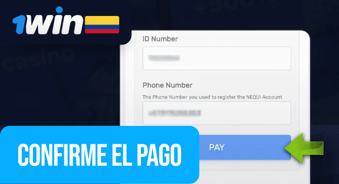 Confirme la transacción en la página del banco